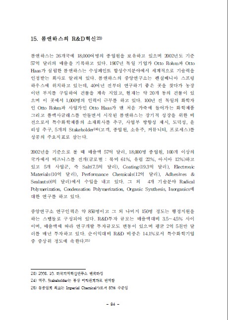 1-15 롬앤하스의 R&D혁신